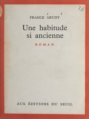 cover image of Une habitude si ancienne